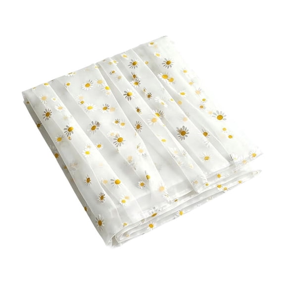 Leodye 1PCS Gauze Tulle Table Runner, Floral Table Decor for Wedding Birthday Party Holiday Kitchen Dining Layout -30x71 Inch