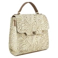 thumbnail image 2 of Bolso Para Dama Hueso Piel Grabado Camel Piel Addae Nueva Imagen, 2 of 5