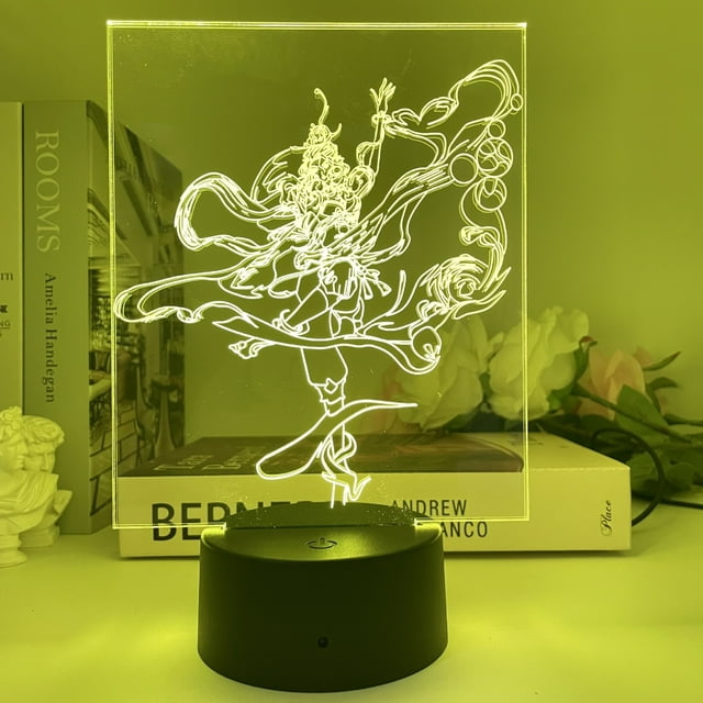 Luz nocturna LED 3D en honor a Kings Diaos Chans que cambia de color