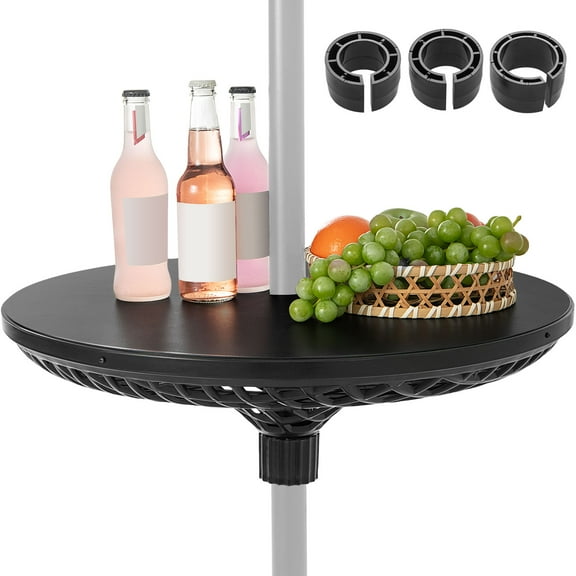 Gymax Outdoor Umbrella Table Tray Fit 1.5''/1.34''/1.26'' Umbrella Poles for Backyard