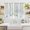 White Light Beige, variant on Yellow Blue Spring Floral Window Curtains Panels with Silver Grommet, Watercolor Summer Botanical Kitchen Cafe Curtain Draperies Window Treatment Set for Living Room/Bedroom/Laundry/Bathroom, 104x84