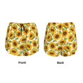 thumbnail image 3 of Balery Sunflowers Pantalones cortos deportivos para mujer con forro y dos bolsillos, elásticos, para entrenamiento, gimnasio, yoga-Medium, 3 of 7