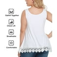 thumbnail image 6 of MANIFIQUE Women's Camisoles with Built in Bra Top Plus Size Flowy Swing Pleated Tank Top with Wide Strap (S-4XL), 6 of 7