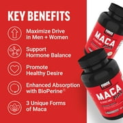 Force Factor Maca Max, Maca Root Capsules for Men & Women to Maximize Drive, Desire & Performance, 120 Capsules