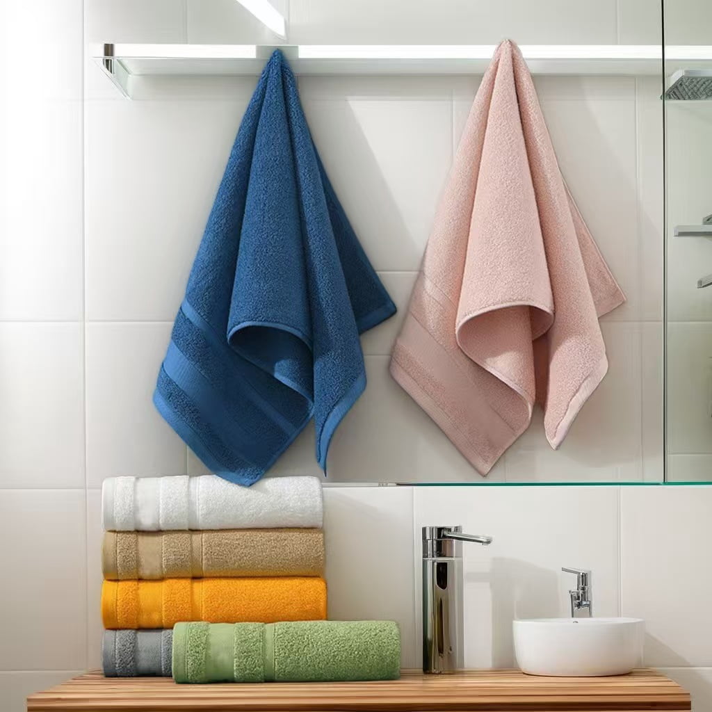 Namzi 6 Pcs Soft Washcloths, white 74x34cm - Cotton Bathroom Face Towels, Absorbent Wash Cloths for Face and Body .