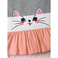 thumbnail image 6 of Mikrdoo 12-18 Months Infant Baby Girls Dress Cute Cat Print Ruffle Color Block Summer Sleeveless Dress,Girls Streetwear Party Dress, 6 of 8