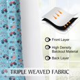 thumbnail image 6 of Monster Cartoon Truck Blue Pattern Blackout Curtains,Triple Weaved Fabric,Thermal Insulated,Room Darkening,Grommet Top,2 Panels,52x108in(132x274cm), 6 of 6