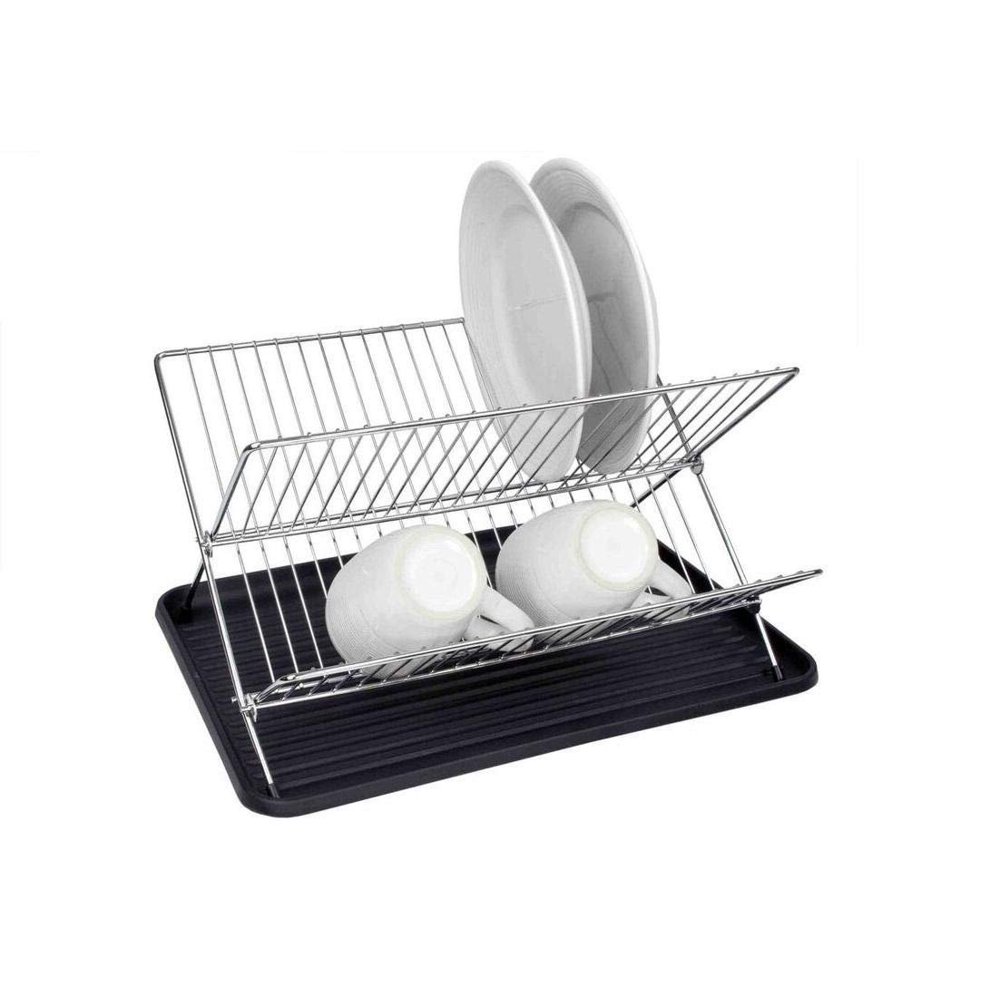 Home Basics Black Folding Dish Rack