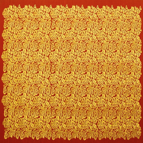 Ahgly Company Indoor Square Abstract Yellow Contemporary Area Rugs, 3' Square