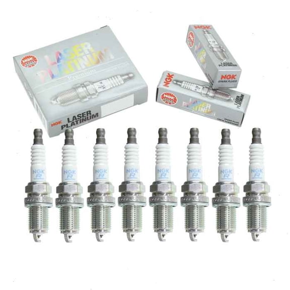 8 pc NGK Laser Platinum Spark Plugs compatible with Land Rover Range Rover 4.2L 4.4L V8 2006-2009
