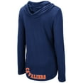 thumbnail image 3 of Women's Colosseum Navy Virginia Cavaliers My Lover Lightweight Hooded Long Sleeve T-Shirt, 3 of 3
