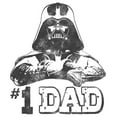 thumbnail image 2 of Men's Star Wars Number One Dad Darth Vader Black Baseball Graphic Tee White/Black Large, 2 of 4