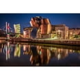 thumbnail image 3 of Ronin 24x17 Black Modern Framed Museum Art Print Titled - Bilbao at Night, 3 of 5