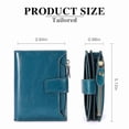 thumbnail image 3 of FALAN MULE Small Wallet for Women Genuine Leather Bifold Purse RFID Blocking Card Holder, 3 of 7
