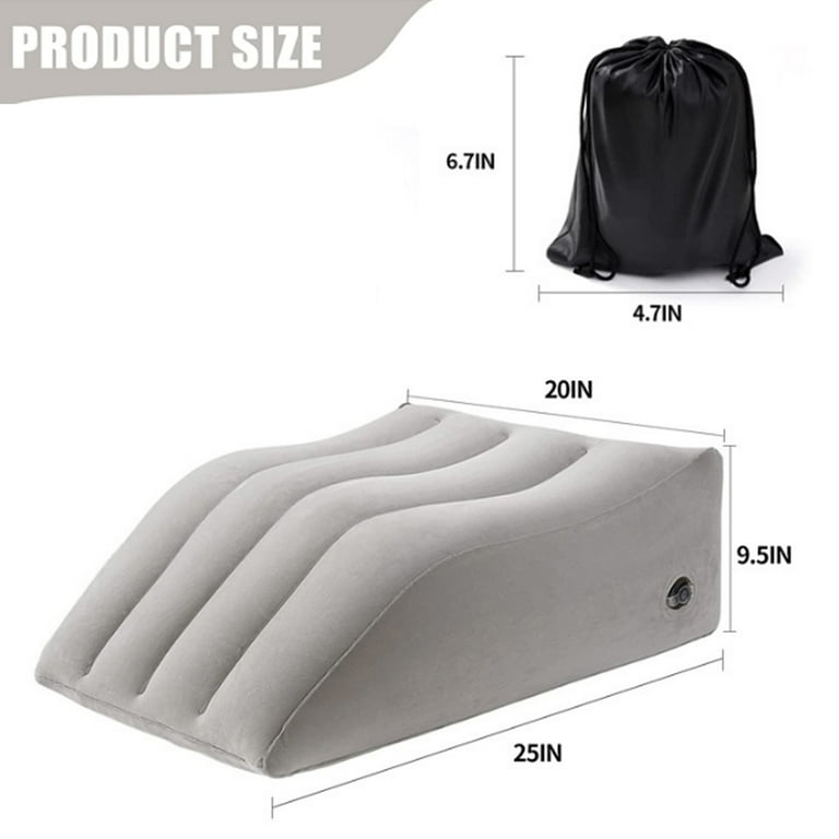 Portable Inflatable Elevation Wedge Leg Foot Pillow Elevation Camping Car  Inflatable Bed Wedge Leg Lift Pillow Leg Lift Cushion