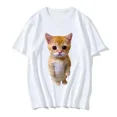 thumbnail image 3 of Funny Cat 3D Print Women Casual Oversized T-Shirt Women Men Harajuku T Shirts Girl Boy Casual Fashion Clothes, 3 of 8