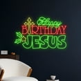 thumbnail image 2 of Handmadetneonsign Happy Birthday Jesus Neon Sign, Happy Birthday Jesus Led Sign, Merry Christmas, 2 of 5