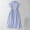 Blue, variant on Faux Cotton Linen Summer Dresses for Women Blue Short Sleeve Midi A Line Dress Drawstring Casual Button Mock Neck Loose Fit Dresses
