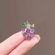 thumbnail image 5 of Mini broche de uva exquisito, elegante broche de traje que combina con todo, lindo broche de hebilla fija antiexposición para mujer, tapeta púrpura, 5 of 5