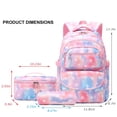 thumbnail image 3 of Star Gradient Print Backpack 3 in 1 Set, Water Resistant Lightweight School Bookbag with Lunch Bag and Pencil Case for Elementary Students, 3 of 3