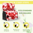thumbnail image 6 of Happy Valentines Day Mailbox Covers Magnetic Standard Size Valentine Mailbox Post Cover Red Heart Truck Floral Flower Valentine''s Day Mailbox Decor Waterproof Mailbox Wraps 21 * 18 Inch, 6 of 6
