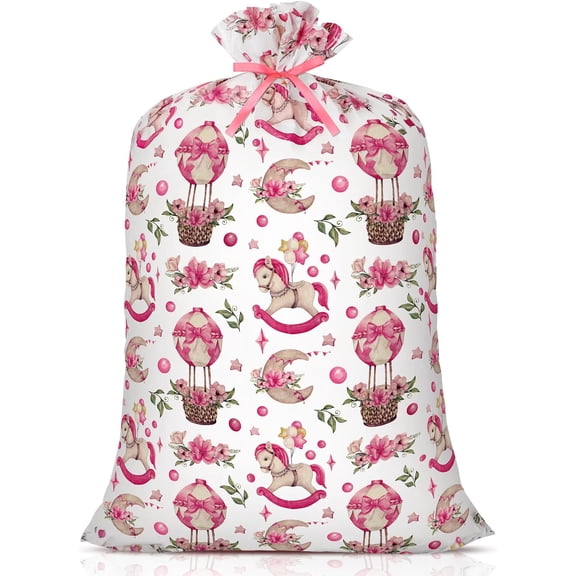 56"   Bag for Girl Birthday  Bag,  Trojan Horse Birthday  Bags, Plastic  Bags for Presents,  Shower, Party  Huge Wrap Wrapping