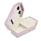 thumbnail image 4 of Caja de joyería de terciopelo, estuche portátil para guardar pendientes, collares y joyas, estuche protector de viaje para rosa B, 4 of 9