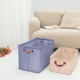 thumbnail image 6 of Unique Bargains Fabric Storage Bin with Handles, Collapsible Basket Beige 12*9.5*8in, 6 of 7