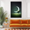 thumbnail image 2 of IDEA4WALL Framed Canvas Wall Art for Living Room, Bedroom Moon with Bright Canvas Prints for Modern Home Decoration Ready to Hang, 2 of 4