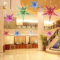 thumbnail image 2 of Papel estrella 3D cuelga pantalla de estrella de cinco puntas hueca decoración del árbol de Navidad 45cm, 2 of 5
