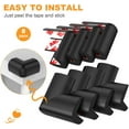 thumbnail image 6 of Baby Proofing Corner Guards, 8 Pack Pre-Taped Table Corner Protector for Baby, Soft Rubber Foam Furniture Corner Bumper Guards for Fireplace, Table, Stair, Cabinet (Black), 6 of 7