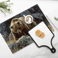 thumbnail image 4 of BaHomeck placemats Set of 4 Grizzly Bear In The Rocky Mountains With Boulders Cotton Linen rectangle Placemats for Kitchen Dining Table Indoor,Outdoor,18*12inch, 4 of 4