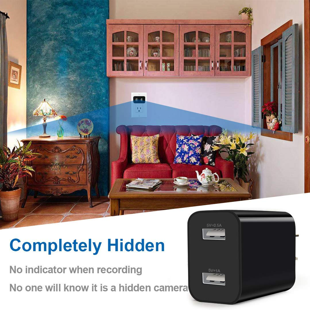 CAMDUCK Mini 1080P Camera Charger - Wireless Camera - WiFi Tiny USB Charger Camera, Small Nanny Cam for Indoor Home Security