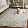 thumbnail image 3 of SAFAVIEH Avalon Jillian Floral Polyester Area Rug, Light Blue/Ivory, 8' x 10', 3 of 8
