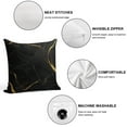 thumbnail image 3 of Black White And Gold Marble Pillow Covers,Black White And Gold Marble Throw Pillow Covers 20"×20" ,Living Room Sofa Couch Pillow Covers,Decorative Pillow Covers, 3 of 7