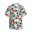 thumbnail image 2 of Balery Color Balls Print Men's Hawaiian Shirts Short Sleeve Beach Shirt Relaxed Fit Vacation Button Down Shirts-XX-Large, 2 of 9