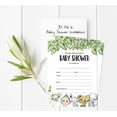 thumbnail image 2 of Inkdotpot 30 Fill In StyleBaby Shower Invitation Cards Safari Jungle Animals Blank Invites, 2 of 7