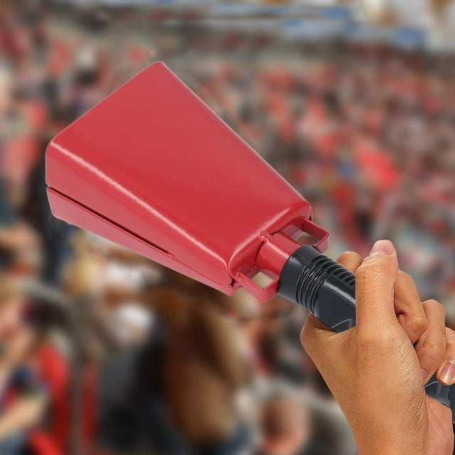 Cow Bell, Extended Vibration Cowbell Noise Maker Soft Wrist Strap Long Lasting Sound Metal PVC for Stadium