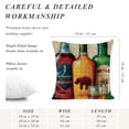thumbnail image 4 of RKSupls Throw Pillow Covers, Whiskey Bourbon Bottles Tin Pillow Case Decoration, Linen Cushion Covers for Couch Sofa Bedroom Living Room Holiday Home Decor,18x18in, 4 of 6