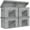 Grey Pattern, variant on Storage Bins with Lids, Large Closet Organizers and Storage with Handles & Window, Foldable Fabric Storage Boxes with Lids for Home, Closet, Bedroom, 4 Pack, (Gray, 16.5“ x 12” x 12")