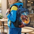 thumbnail image 2 of Uorisanigo Fire Lightning Rugby School Backpack for Boys Ages 5-9, Large Capacity Daypack with Adjustable Shoulder, Breathable Elementary Bookbag for Hiking Camping, 2 of 7