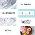 thumbnail image 2 of Igloo ICEB26HNAQ 26-Pound Automatic Self-Cleaning Portable Countertop Ice Maker Machine With Handle, Aqua, 2 of 6