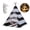 Black & White Stripe, variant on Yolispa Teepee Tent for Kids with Carry Bag, 55" Washable Playhouse with String Lights and Banner for Indoor Use, Ideal Play Tent for Girls and Boys, Stripe Grey