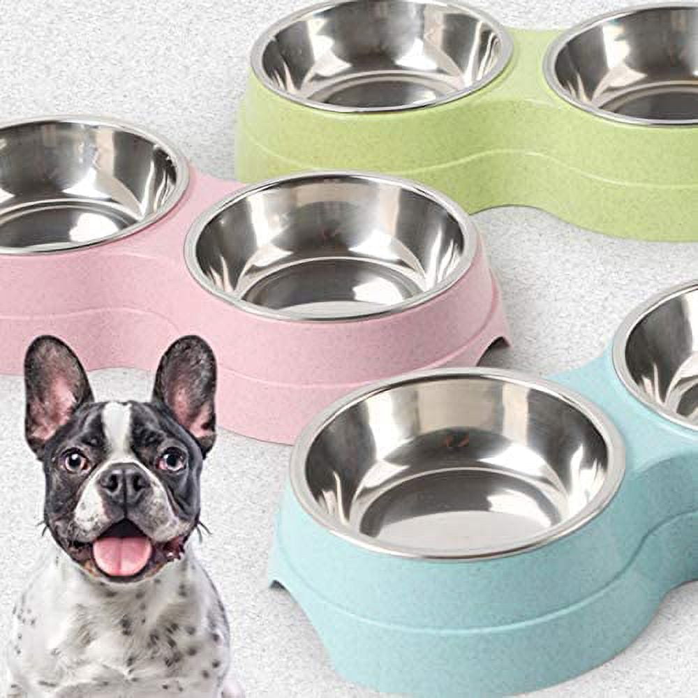 Stainless Steel Cat Bowl 2 in 1 Anti Gluttonous Cat Dog Bowl, Slow Feeding Bowl Interactive Non Slip Pet Bowl
