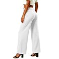 thumbnail image 4 of Fold Over Yoga Pants for Women Wide Leg High Waist Gym Stretch Fall Lounge For Sport Workout Yoga L, 4 of 5