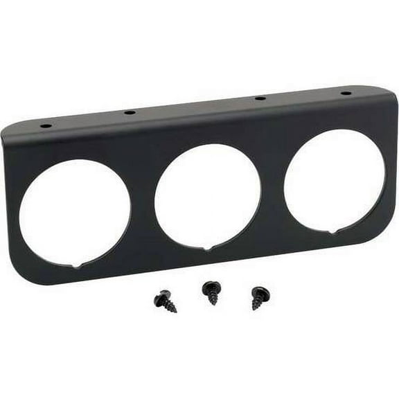 AUTO METER 2238 2IN 3-HOLE GAUGE PANEL, BLACK, ALUMINUM