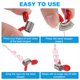 thumbnail image 4 of Tope de cuentas Uxcell, 20 Pcs Abrazaderas de extremo de alambre de cuentas con mango, Plata, 4 of 6