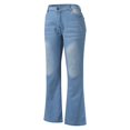 thumbnail image 4 of Aayomet Mom Jeans Bell Bottom Jeans for Women Ripped Skinny Bell Bottom Raw Hem Denim Pants,Light Blue S, 4 of 5