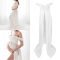 thumbnail image 2 of Vestido premamá Sunnimix con hombros descubiertos Blanco XL, 2 of 8
