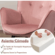 thumbnail image 3 of Silla Sillón Sofá individual Moderno Cómodo Rosa FurnitureR, 3 of 8